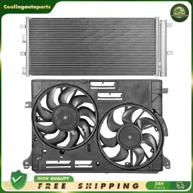 Cool848224part Coolingautoparts Ac Condenser And Radiator Fan Assembly For 2017-2020 Lincoln Continental