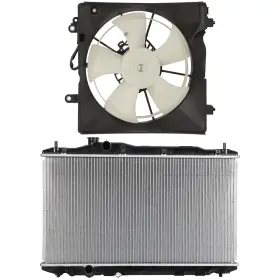 12365132 Csdex Electric Radiator Cooling Fan Kit For 2012-2015 Honda Civic 1.8l 1799cc L4
