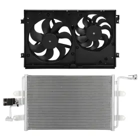 12418338 Csdex Electric Ac Condenser Cooling Fan Kit For 1999-2005 Volkswagen Golf And Jetta