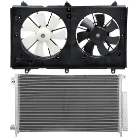 12481732 Csdex Electric Ac Condenser Cooling Fan Kit For 2003-2007 Honda Accord 2.4l 2354cc L4