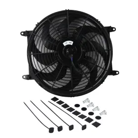 14-fan-s-90w Cubauto Universal 12v 90w Electric Radiator Cooling Slim Fan Push Pull Mount #2