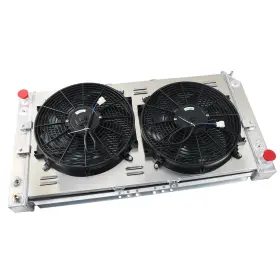 1517 Cubauto 3 Rows Aluminum Radiator Shroud Fan Fit 1994-1996 Chevy Impala Caprice 5.7l