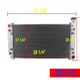 1605-370188 Cubauto 4 Row Aluminum Radiator For Chevy Gmc C/k/r/v 1500 2500 3500 Suburban 1988-1999 #2