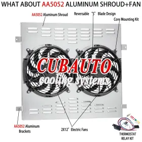2581 Cubauto Aluminum Shroud 2x12 Inch Fan Relay For 2003-2009 Toyota 4runner Lexus Gx470 4.7l V8