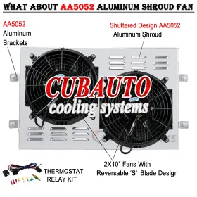 Dpi583 Cubauto Aluminum Shroud Fan Relay For 1972-1986 Jeep Cj5 Cj6 Cj7 Scrambler 2.5 4.2 4.6l