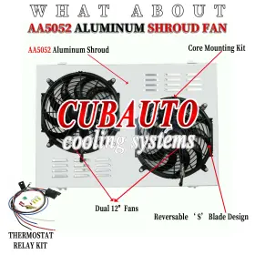 Q161 Cubauto Aluminum Shroud Fan Relay For 68-87 Chevy Chevelle 79-87 El Camino 80-86 Caprice
