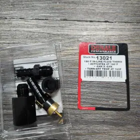 13021 Derale Remote Cooler Fan Control Thermostat 180f Degrees On 6 An Hose 3/8