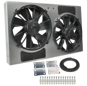 16838 Derale Powerpack - High Output Dual 12 Inch Electric Rad Fan/aluminum Shroud