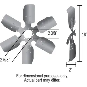 17118-bdst Derale Performance 18 Inch Steel Fan Blade With Clutch Mount Standard Rotation #2