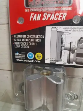 34520 Derale 2 Inch Universal Fan Spacer Silver. Never Used Missing 3 Bolts And 4 Wash #2