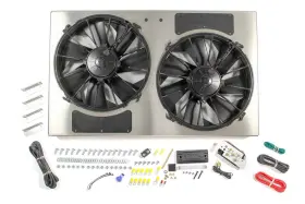 66838 Derale Pwm Dual Rad Fan/ Aluminum Shroud Assembly