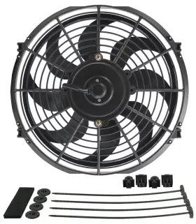 18912 Derale Cooling Products Dyno-cool Curved Blade Electric Fan