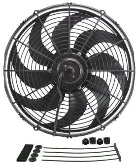 18916 Derale Cooling Products Curved Blade Electric Fan