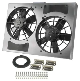 Der66833 Derale Pwm Dual Rad Fan/aluminum Shroud Assembly Der66833 Derale Pwm Dual Rad Fan/aluminum Shroud Assembly