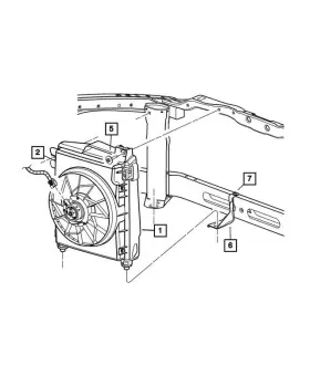 68004163aa Dodge Trucks 2007 Ram 1500 2500 3500 4.7l New Genuine Mopar Electric Cooling Motor