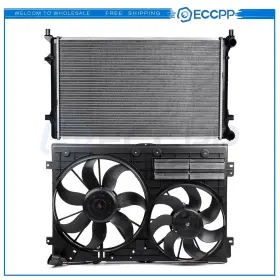 Ec83742001cp Eccpp Electric Radiator Cooling Fan Kit For 2005 2006 2007 2008-2010 Volkswagen Jetta
