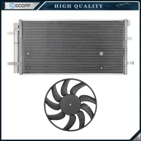 Ec84824101cp Eccpp Electric Ac Condenser Cooling Fan Kit For 14-17 Audi A5 Quattro Q5