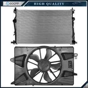 Ec84827701cp Eccpp Electric Engine Radiator Cooling Fan Kit For 2014 2015 2016-2018 Jeep Cherokee