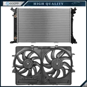 Ec84828501cp Eccpp Electric Engine Radiator Cooling Fan Kit For 2009-2016 Audi A4 2010-2014 A5