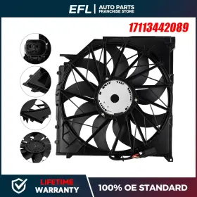 17113400022 Efl Radiator Cooling Fan Assembly 600w For 2004-2010 Bmw X3 2.5l 3.0l