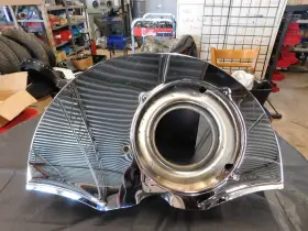 00-8887-0 Empi Inc Chrome Fan Shroud With Doghouse No Heat For Vw Bug