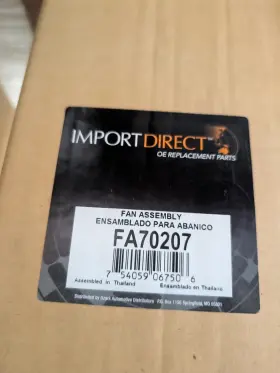 13405671 Evan-fischer Import Direct Fa70207 Cooling Fan For 2003-2007 Honda Accord Left Side X2ae