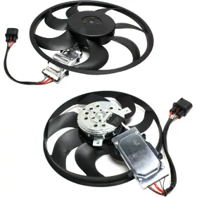 16557548 Evan-fischer Cooling Fan Assemblies Set Of 2 Driver And Passenger Side For Vw Left Right Pair