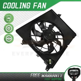 10154300 Everpartstorecs For 2010-2012 Hyundai Santa Fe 3.5l V6 Electric Radiator Cooling Fan Assembly