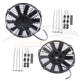 10161547 Everpartstorecs Radiator Condenser Cooling Fan For 1980-2013 Ford Mustang 2pcs Universal 9 Inch
