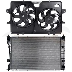10162171 Everpartstorecs 2pcs Engine Radiator And Cooling Fan Kit For 2008-2012 Ford Escape 2.5l