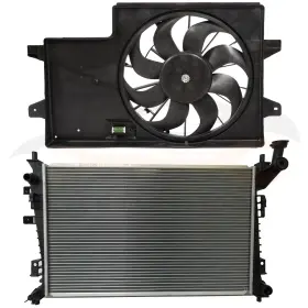 10163178 Everpartstorecs 2pcs Engine Radiator&cooling Fan Kit For 2008-2011 Ford Focus 2-door 4-door 2.0l