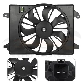 10163374 Everpartstorecs For 2009-2017 Dodge Challenger Charger 2 Pcs Engine Radiator And Cooling Fan Kit #2