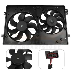 10163497 Everpartstorecs For 2000-2006 Audi Tt Quattro 1.8l 1781cc 2pcs Engine Radiator And Cooling Fan Kit #2