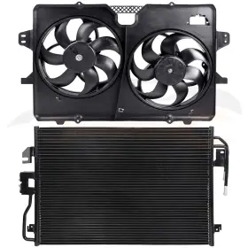 10164092 Everpartstorecs For 2008-2011 Mazda Tribute Mercury Mariner 2 Pcs Ac Condenser Cooling Fan Kit
