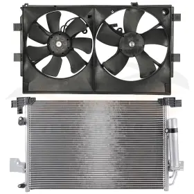 10164095 Everpartstorecs For 2008-2017 Mitsubishi Lancer 4-door 2 X Electric Ac Condenser Cooling Fan Kit