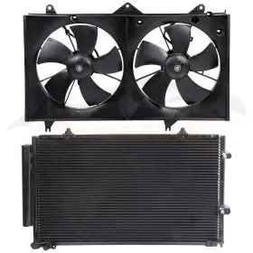 10164097 Everpartstorecs Ac Condenser And Cooling Fan For 2002-06 Toyota Camry 2.4l 2004-08 Solara