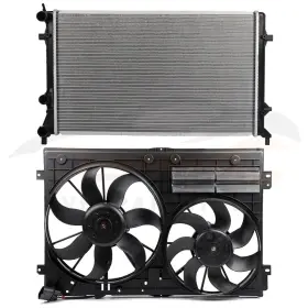 10241207 Everpartstorecs For 2011-2013 Volkswagen Jetta 4-door 2.0l 2.5l Radiator And Cooling Fan Kit