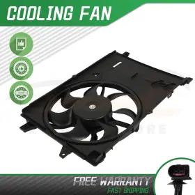 10523107 Everpartstorecs Engine Radiator Cooling Single Fan Assembly For 2016-2022 Chevrolet Spark Front