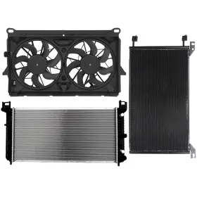 12758096 Everpartstorecs Electric Radiator Condenser Cooling Fan Kit For 07-2012 2013 Cadillac Escalade