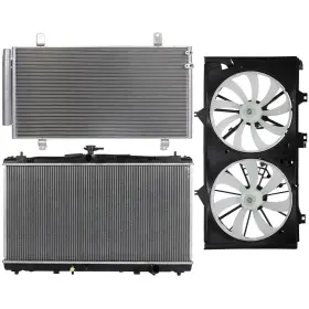 12758098 Everpartstorecs Electric Radiator Condenser Cooling Fan Kit For 2012 Toyota Camry 2013-2017