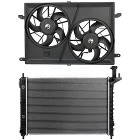 10124397 Fly-autopartsclub Radiator Cooling Fan Kit For 2009-17 Chevy Traverse Gmc Acadia 3.6l 3564cc V6