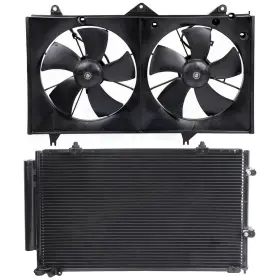 10124422 Fly-autopartsclub Ac Condenser Cooling Fan Kit For 2002-06 Toyota Camry 2004-08 Solara 2.4l