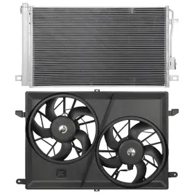 10124430 Fly-autopartsclub A/c Condenser Cooling Fan Kit For 2007-16 Gmc Acadia 08-17 Buick Enclave 3.6l V6