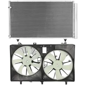 10200980 Fly-autopartsclub Ac Condenser Cooling Fan Kit For 11-15 Lexus Rx350 Toyota Sienna 3.5l 3456cc V6