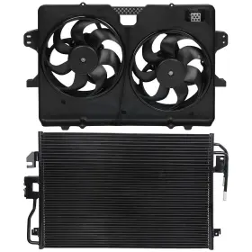 10200982 Fly-autopartsclub Ac Condenser Cooling Fan Kit For 2008-2012 Ford Escape 2.5l 2488cc 4-door L4 Gas