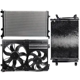 10350697 Fly-autopartsclub Electric Cooling Fan&radiator&condenser Kit For 2011-13 Volkswagen Jetta 4-door