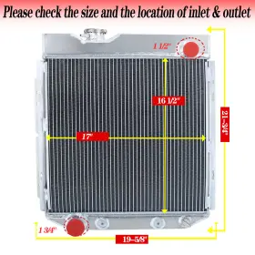 Dpi251 Fongoff 3-core Aluminum Radiator Fit 1960-66 Ford Mustang Falcon Ranchero Comet V8 At Us