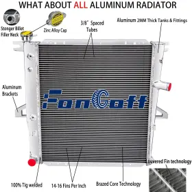F67h8005ab Fongoff 3-row Aluminum Radiator Fit Mazda Mercury Ford Explorer Ranger V6 4.0l 1998-11