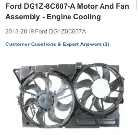 Dg1z-8c607-a Ford Rf-279 Oem Fors Motor And Fan Assembly - Engine Cooling Free Shipping