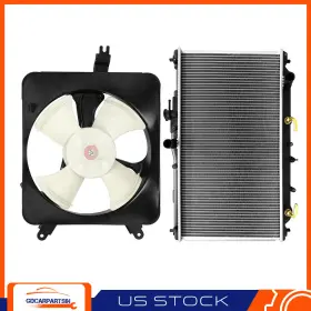 Gd84412001 Gdcar For Honda Accord Prelude Electric Radiator And Condenser Cooling Fan Assembly